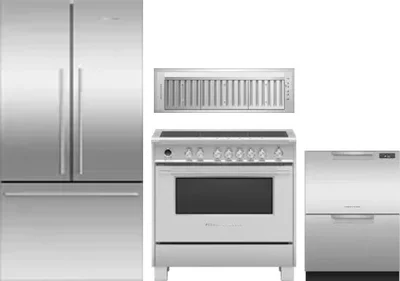 4 Piece Package Includes Refrigerator, Range, Hood And Dishwasher